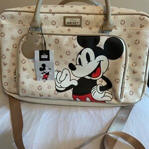 Disney Mickey Mouse Cream and Brown Tote